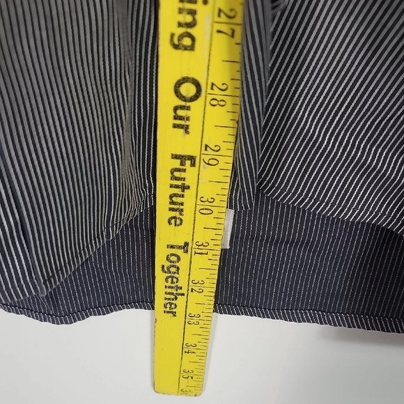 Eton Of Sweden Contemporary Fit Black Shirt with White Pinstripes - Picture 5 of 7